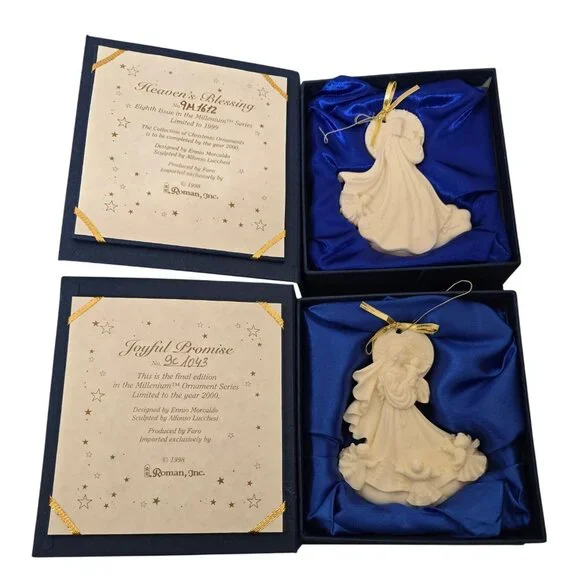 4 Lenox Millennium Series Porcelain Ornaments Original Boxes & Certificates - Picture 2 of 3